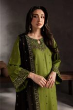 Asim Jofa 3pcs Lawn Emb With Ready To Wear Chiffon Emb Dupatta - 3119 - Image 2