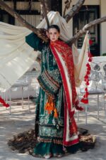 Hussain Rehar - 3pcs Lawn Emb With Diamond Printed Dupatta - 1266