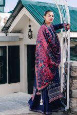 Hussain Rehar – 3pcs Dhanak Emb With Printed Wool Shawl – 1267 - Image 6