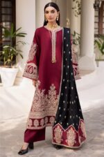 Marjan - 3pcs Lawn Emb With Chiffon Embroidered Dupatta - 51206