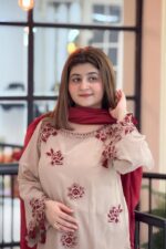 Umzay - 3pcs Dhanak Emb With Dhanak Emb Shawl - 716 - Image 4