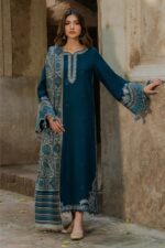 Izel - 3pcs Lawn Embroidered With Indian Chiffon Dupatta - 2901 - Image 2