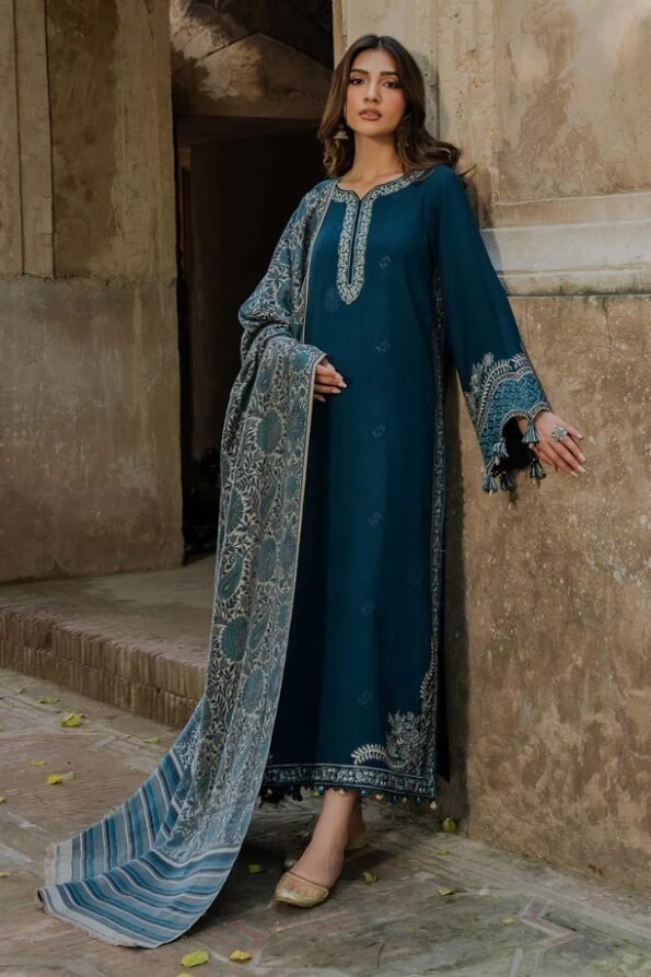 Izel - 3pcs Lawn Embroidered With Indian Chiffon Dupatta - 2901