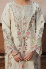 Jeem - 3pcs Fancy Lawn Emb With Rangoli Diamond Dupatta - 1242 - Image 2