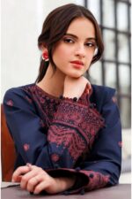 Farasha - 3pcs Lawn Embroidered With Chiffon Emb Dupatta - 3076 - Image 5