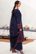 Farasha - 3pcs Lawn Embroidered With Chiffon Emb Dupatta - 3076 - Image 4