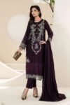 Maria B 3pcs Lawn Embroidered With Chiffon Emb Dupatta - 7315