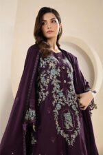 Maria B 3pcs Lawn Embroidered With Chiffon Emb Dupatta - 7315 - Image 2
