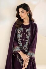 Maria B 3pcs Lawn Embroidered With Chiffon Emb Dupatta - 7315 - Image 4