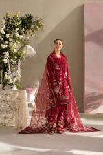 Sobia Nazir - 3pcs Lawn Embroidered With Khaadi Net Emb Dupatta - 3101 - Image 4