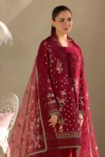 Sobia Nazir - 3pcs Lawn Embroidered With Khaadi Net Emb Dupatta - 3101 - Image 5