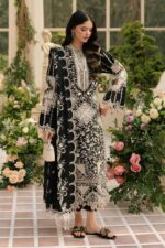 Bin ilyas - 3pcs Lawn Emb With Ready To Wear Chiffon Emb Dupatta - 4050