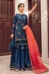 Maria B - 3pcs Lawn Emb With Ready To Wear Chiffon Dupatta - 110