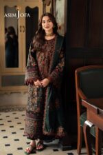 Asim Jofa - 3pcs Lawn Embroidered With Lawn Emb Dupatta - 937