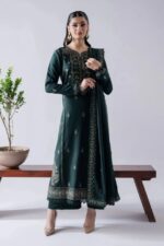Asim Jofa - 3pcs Lawn  Embroidered With Chiffon Emb Dupatta - 3374