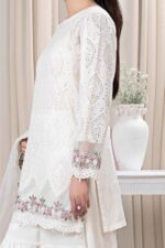 Maria B - 3pcs Chicken Kari Lawn Emb With Cut Work Organza Dupatta - 179 - Image 2