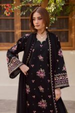 Batik - 3pcs Lawn Embroidered With Chiffon Emb Dupatta - 819 - Image 2