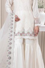 Maria B - 3pcs Chicken Kari Lawn Emb With Cut Work Organza Dupatta - 179 - Image 3