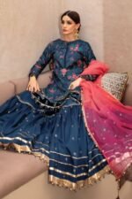 Maria B - 3pcs Lawn Emb With Ready To Wear Chiffon Dupatta - 110 - Image 4