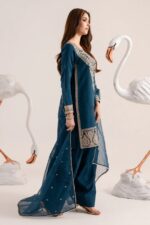Izel - 3pcs Lawn Embroidered With Chiffon Emb Dupatta - 3336 - Image 5