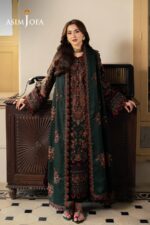 Asim Jofa - 3pcs Lawn Embroidered With Lawn Emb Dupatta - 937 - Image 3
