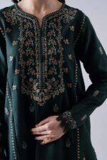 Asim Jofa - 3pcs Lawn  Embroidered With Chiffon Emb Dupatta - 3374 - Image 4