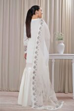 Maria B - 3pcs Chicken Kari Lawn Emb With Cut Work Organza Dupatta - 179 - Image 5
