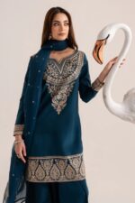 Izel - 3pcs Lawn Embroidered With Chiffon Emb Dupatta - 3336 - Image 3