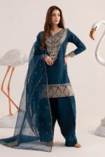 Izel - 3pcs Lawn Embroidered With Chiffon Emb Dupatta - 3336 - Image 2