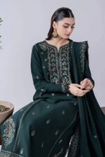 Asim Jofa - 3pcs Lawn  Embroidered With Chiffon Emb Dupatta - 3374 - Image 2