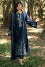 Asim Jofa - 3pcs Lawn Embroidered With Chiffon Emb Dupatta - 3319 - Image 2