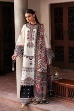 Jazmin - 3pcs Chicken Kari Lawn Emb With Chiffon Printed Dupatta - 810