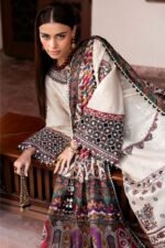 Jazmin - 3pcs Chicken Kari Lawn Emb With Chiffon Printed Dupatta - 810 - Image 3