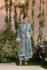 Sobia Nazir - 3pcs Chicken Kari Lawn Emb With Diamond Printed Dupatta - 51216 - Image 2