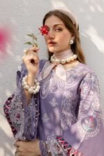 Parishay - 3pcs Chicken Kari Lawn Emb With Chiffon Emb Dupatta - 6258 - Image 4