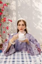 Parishay - 3pcs Chicken Kari Lawn Emb With Chiffon Emb Dupatta - 6258 - Image 5