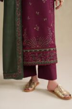 Iznik - 3pcs Lawn Embroidered With Chiffon Emb Dupatta - 3285 - Image 5