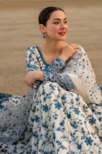 Faiza Saqlain - 3pcs Lawn Emb With Emb Chiffon Dupatta - 3412 - Image 5