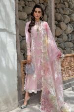 Chrimson - 3pcs Chicken Kari Lawn Emb With Ready To Wear Diamond Dupatta - 829