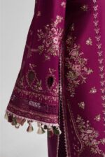 Hussain Rehar - 3pcs Chicken Kari Lawn Emb With Chiffon Emb Dupatta - 51225 - Image 4