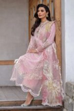 Chrimson - 3pcs Chicken Kari Lawn Emb With Ready To Wear Diamond Dupatta - 829 - Image 2