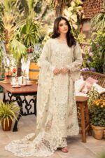 Elaf - 3pcs Chicken Kari Lawn Emb With Ready To Wear Chiffon Dupatta - 51229