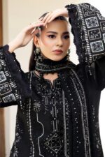 Naqosh - 3pcs Lawn Emb With Chiffon Emb Dupatta - 3096 - Image 4