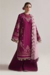 Hussain Rehar - 3pcs Chicken Kari Lawn Emb With Chiffon Emb Dupatta - 51225