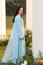 Ally's - 3pcs Chicken Kari Lawn Emb With Ready To Wear Dupatta - 824 - Image 3