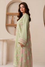 Fiona - 3pcs Lawn Embroidered With Diamond Printed Dupatta - 867 - Image 3