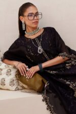 Maria B - 3pcs Lawn Emb With Ready To Wear Chiffon Emb Dupatta - 7305 - Image 4