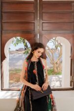 Izel - 3pcs Lawn Embroidered With Diamond Printed Dupatta - 51227 - Image 5
