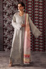 Nureh - 3pcs Chicken Kari Lawn Emb With Diamond Printed Dupatta - 962 - Image 5