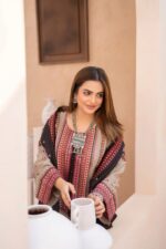 Mishaal - 3pcs Lawn Embroidered With Chiffon Emb Dupatta - 2505 - Image 3